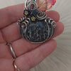 Fossil Coral Pumpkin Pendant In Sterling Silver