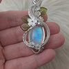 Moonstone Statement Pendant In Sterling Silver