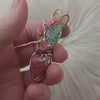 Artisan Cut Rhodochrosite And Sterling Silver Heart Pendant