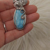 Larimar And Butterfly Statement Pendant In Sterling Silver