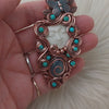 Goddess Statement Pendant With Turquoise In Copper