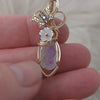 Butterfly And Faceted Moonstone And 14k gold filled Mini Pendant