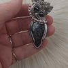 Black Marcasite Statement Pendant In Sterling Silver