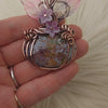 River Jasper Pumpkin Pendant In Copper