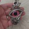 "Dancer" Pink Sterling Silver Dragons Eye Pendant