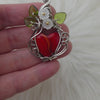 Rosarita Glass And Sterling silver Heart Pendant