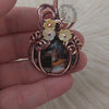 Artisan Cut Spiny Oyster Pumpkin Pendant In Copper