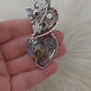 River Jasper, Tourmaline, And Sterling Silver Heart Pendant