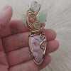 Artisan Cut Imperial Jasper, Tourmaline, and Aquamarine Gold Fill Statement Pendant