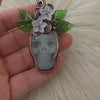 Quartz Skull Pendant In Copper