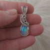 3.5ct Ethiopian Opal and Sterling Silver Small Pendant