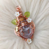 Potion Bottle Pendant with double hearts