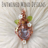 Potion Bottle Pendant with double hearts